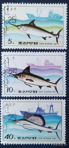 КНДР 1984 рыбы .