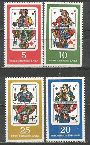 ГДР. Игральные карты. 1967г. Mi#1298-01. Серия.