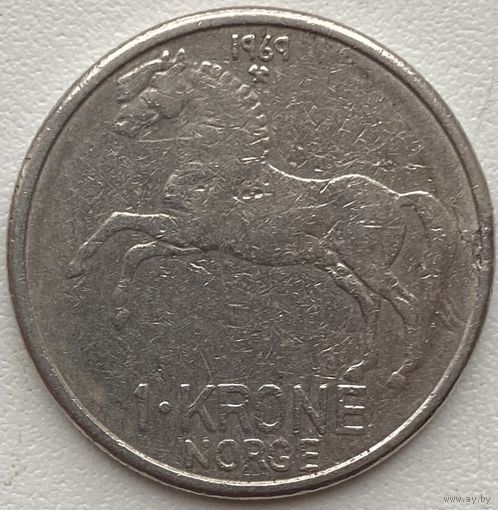 Норвегия 1 крона 1969 г.
