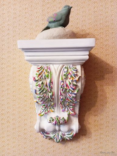 - КРОНШТЕЙН ПТИЧКА НА КАМНЕ 34х17х10 см Из серии реплики мировых шедевров Голландия