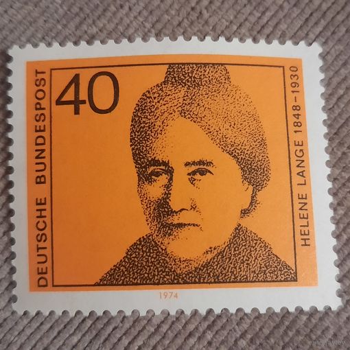 ФРГ 1974. Helene Lange 1848-1930