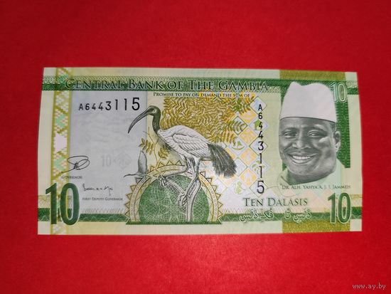 Гамбия 10 даласи 2015 UNC