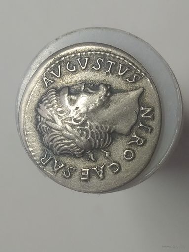 Денарий 65-66 год Нерон лот 1, вес 3,12г возможно серебро или серебрение