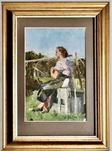 Козловский А.С. К/М. 28х38см. с рамой и паспарту,1958 г.