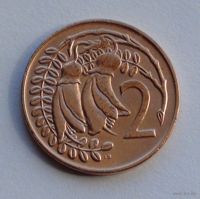 Новая Зеландия 2 цента. 1974 г.