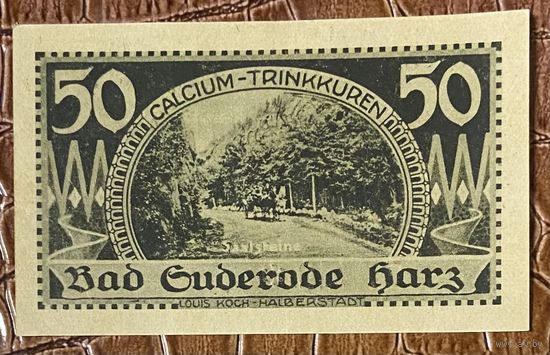 Нотгельд 50 пфеннигов 1921 год. Бад-Зудерод,. Веймарская республика