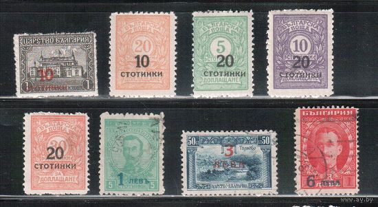 Болгария-1924, (Мих.178-185),   * (3 м - гаш.), Стандарт, Надп. (полная серия),