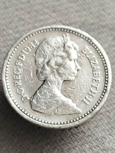 Распродажа  - 1 фунт 1984г.,Елизавета 2,Великобритания(Чертополох)