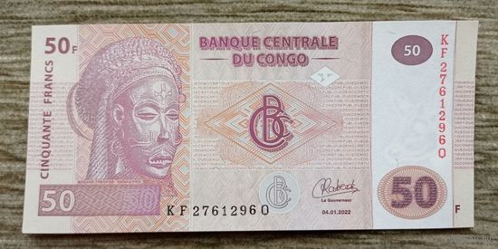 Werty71 Конго 50 франков 2022 UNC банкнота
