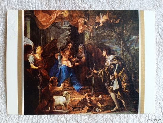 Коэльо. Мадонна с младенцем и поклонением св. Людовика, короля Франции. Издание Испании. Тиснение