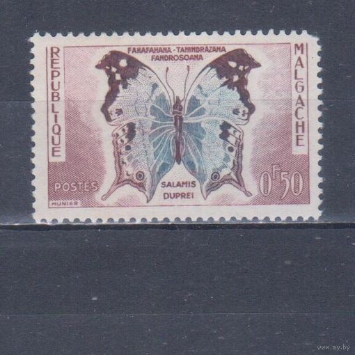 [722] Мадагаскар 1960. Фауна.Бабочка.0,50 ф. MNH