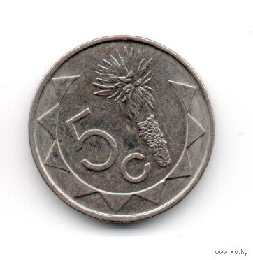 РЕСПУБЛИКА НАМИБИЯ 5 ЦЕНТОВ 2007. АЛОЭ