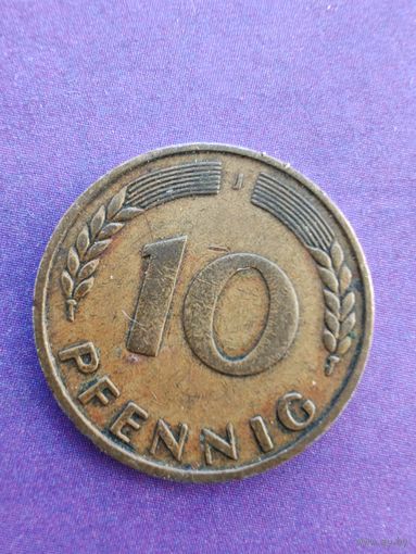 Германия ФРГ 10 пфеннигов 1949 J