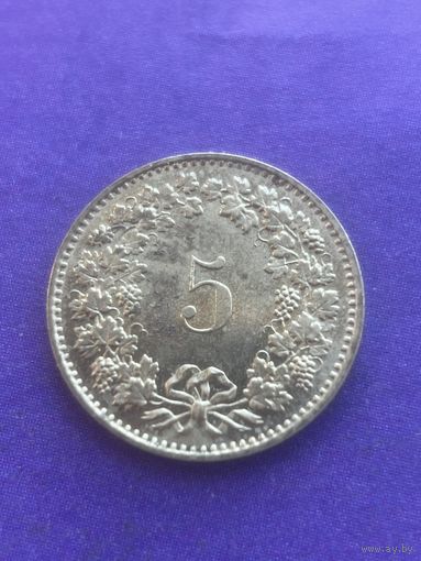 Швейцария 5 раппенов 1983