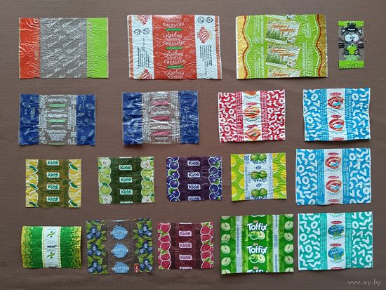 Куча фантиков от конфет одним лотом за 1 р., а-13-4 (4065)