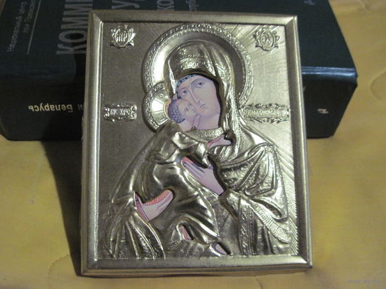 Икона БГМ Владимирская в окладе 13х11 см.