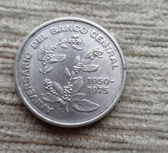 Werty71 Коста-Рика 5 колонов 1975 1950 25 лет Центральному Банку