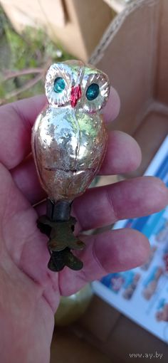РЕДКАЯ ЁЛОЧНАЯ ИГРУШКА СССР СОВА ФИЛИН  ПРИЩЕПКА КАТАЛОГ  СОСТОЯНИЕ ! НА  ФОТО . ОРИГИНАЛ  .  Распродажа Коллекции !!! . Экспресс  Аукцион  не с рубля без МПЦ и прочего 3 ДНЯ  .Много лотов в продаже .