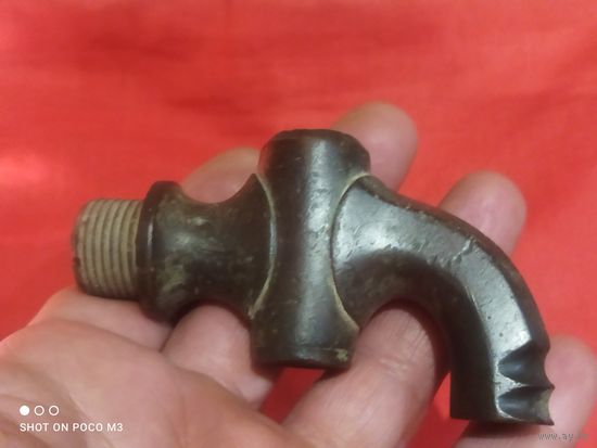 Кран бочковой, старинный,латунь