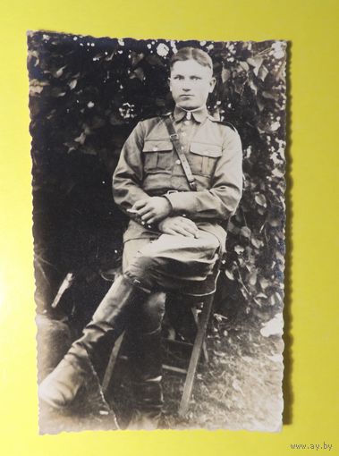 Фото "Польский жовнер", 1920-1930-е гг., 13*8 см