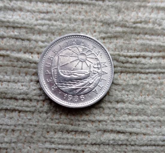 Werty71 Мальта 5 центов 1986 Корабль Краб