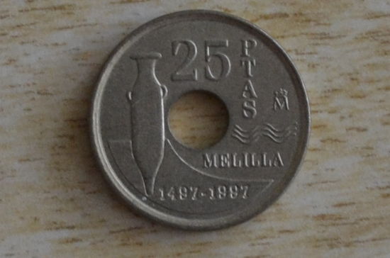 Испания 25 песет 1997 Мелилья
