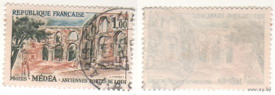 Франция 1961-11 1364 Tourist Publicity 1,00f древние ворота в порту Лоди()k-005 (m02)