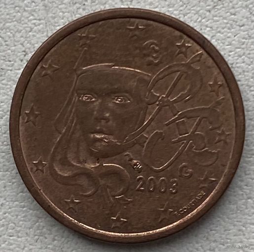 Франция 1 евроцент 2003 г.