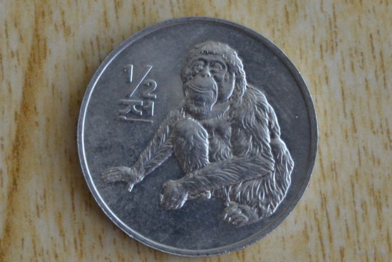 Северная Корея 1/2 чона 2002 с 1 руб