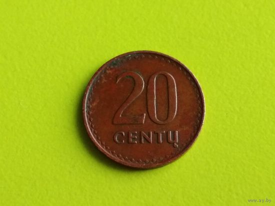 Литва. 20 центов 1991.