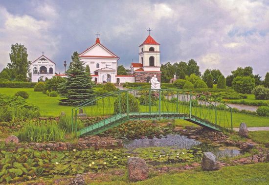Беларусь 2021 открытка костёл Мосар Витебская область