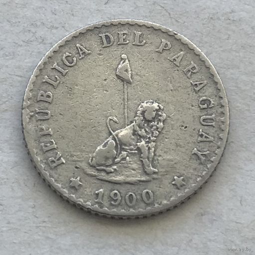Парагвай 10 сентаво 1900 Лев и Фригийский колпак - нечастая!