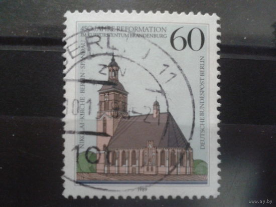 Берлин 1989 Кирха св. Николая Михель-1,1 евро гаш