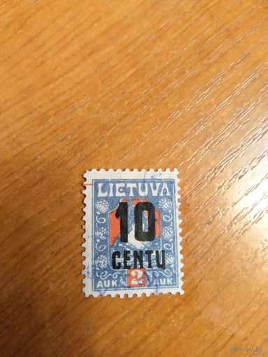 1922 Литва мих 168х разновидность красная черта князь Кейстут (2-1)