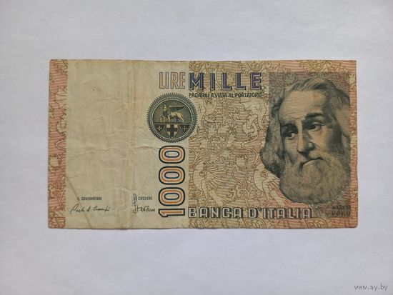 Италия 1000 лир 1982 г.