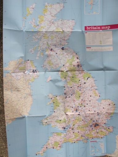 Подробная (60х90 см) карта Великобритании