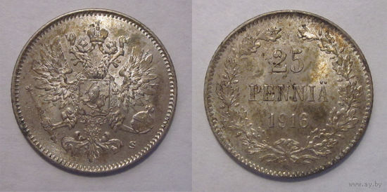 25 пенни 1916 UNC