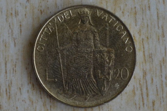 Ватикан 20 лир 1980