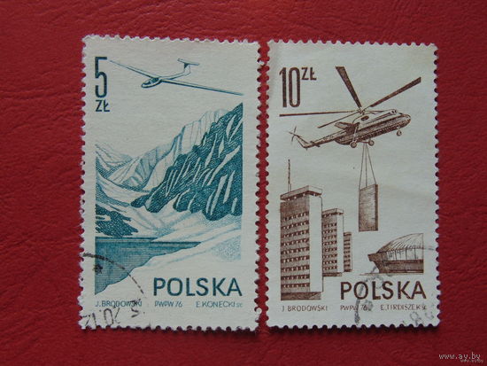 Польша 1976.  Авиация.  Полная серия