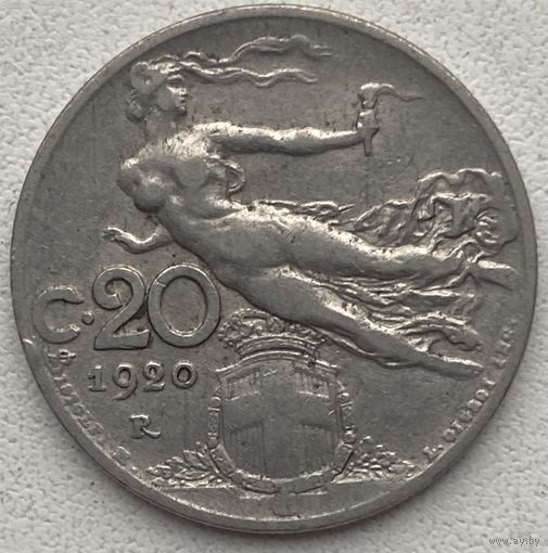 Италия 20 чентезимо 1920 г.