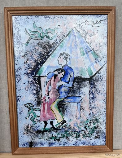 Панно под стеклом акрил