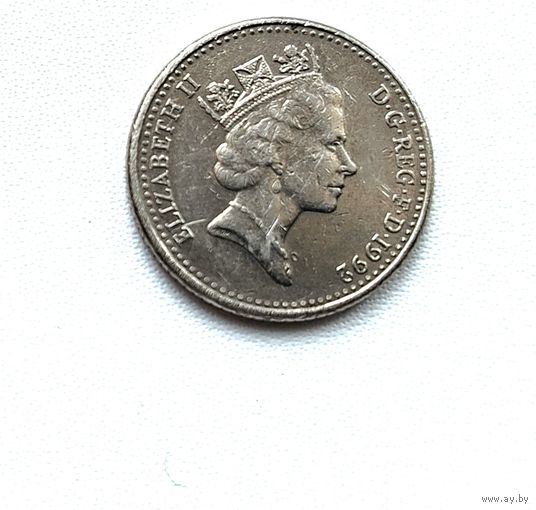 Великобритания. 10 пенсов 1992 года. 188-я.