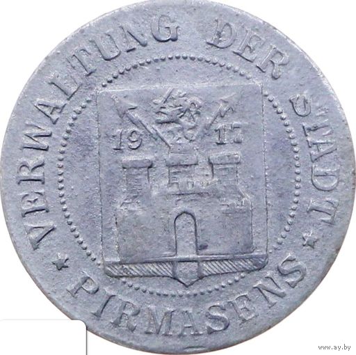 РАСПРОДАЖА!!! - ГЕРМАНИЯ ПИРМАЗЕНС 5 пфенигов 1917 год