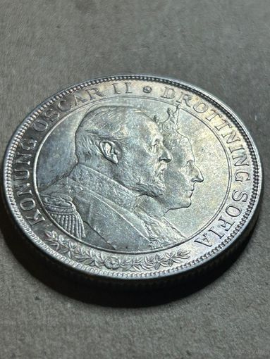 2  кроны 1907 " Золотая свадьба" Unc