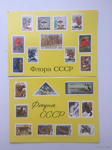 1975.ВОФ. Флора и фауна СССР. Художник А. Кобрин