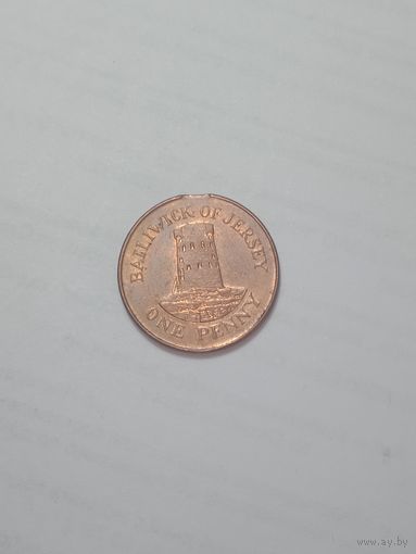 Джерси 1 пенни 2005 года . Брак !