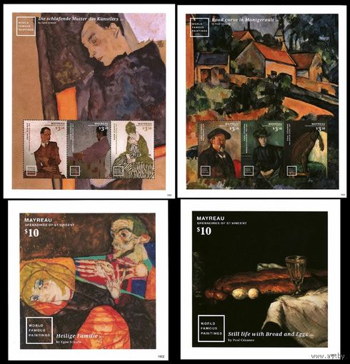 2015 Сент-Винсент Гренадины Мейро 326-331KL+B61b-62b Всемирно известные картины 36,00 евро