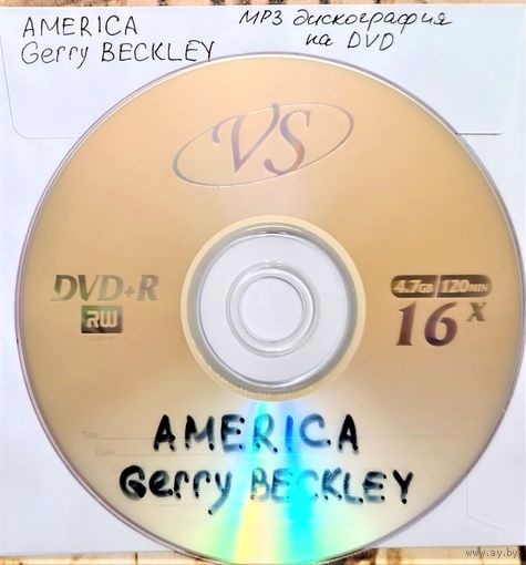 DVD MP3 AMERICA, Gerry BECKLEY (ex-AMERICA) полная дискография (Folk rock, Country rock, Pop rock, Soft rock) - 1 DVD