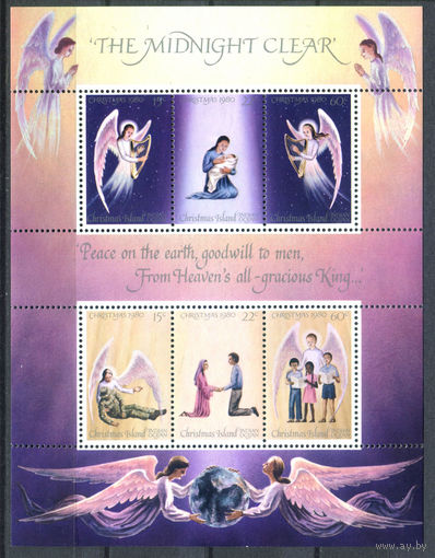 Рождественские острова (о-в Рождества) - 1980г. - Рождество - 1 блок - полная серия, MNH [Mi bl. 1]. #4-B6-Z-2-19