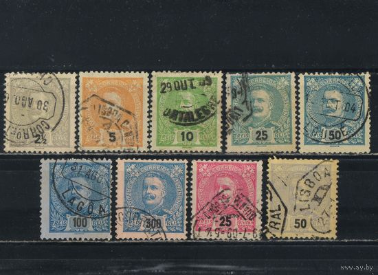 Португалия Кор 1895-8 Карл I Стандарт #124А-6А,129А-30А,133А,136А,147-8